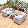 Outdoor Table and Chairs Set (Rain and Sun Protection) - Image 2
