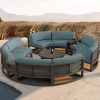 Outdoor semi-circular curved sofa (waterproof and sunproof)