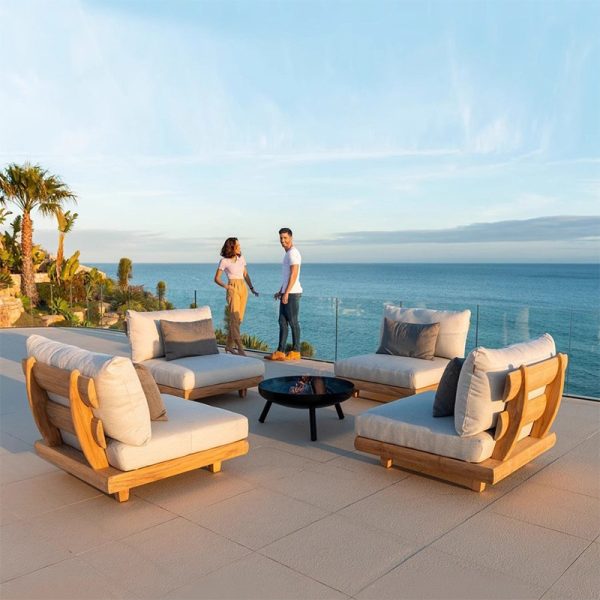 Outdoor Patio Teak Sofa Set - Image 3
