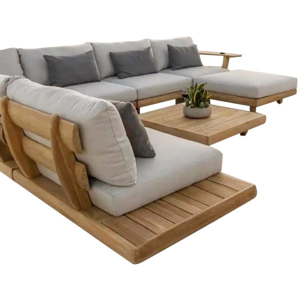 Outdoor Patio Teak Sofa Set - Image 5