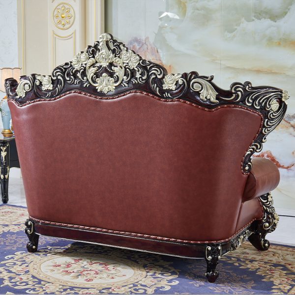 European Head Layer Cowhide 124 Combination Sofa - Image 4